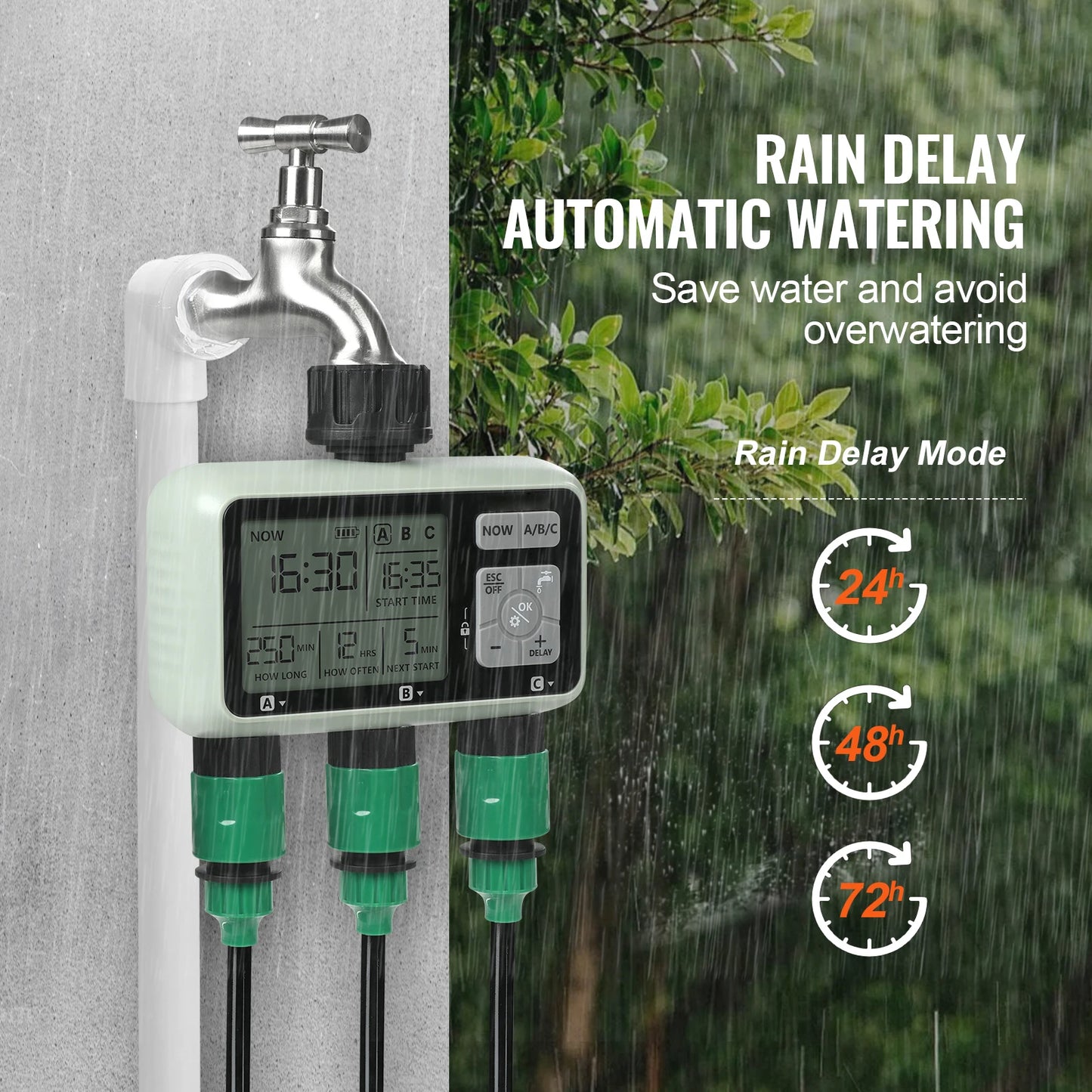SucceBuy Water Timer 3 Independent Zones With LCD Display