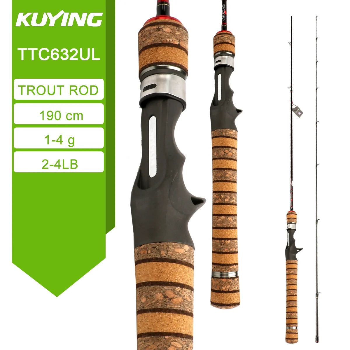 KUYING TETON Spinning Casting Rod BFS Carbon Lure Rod