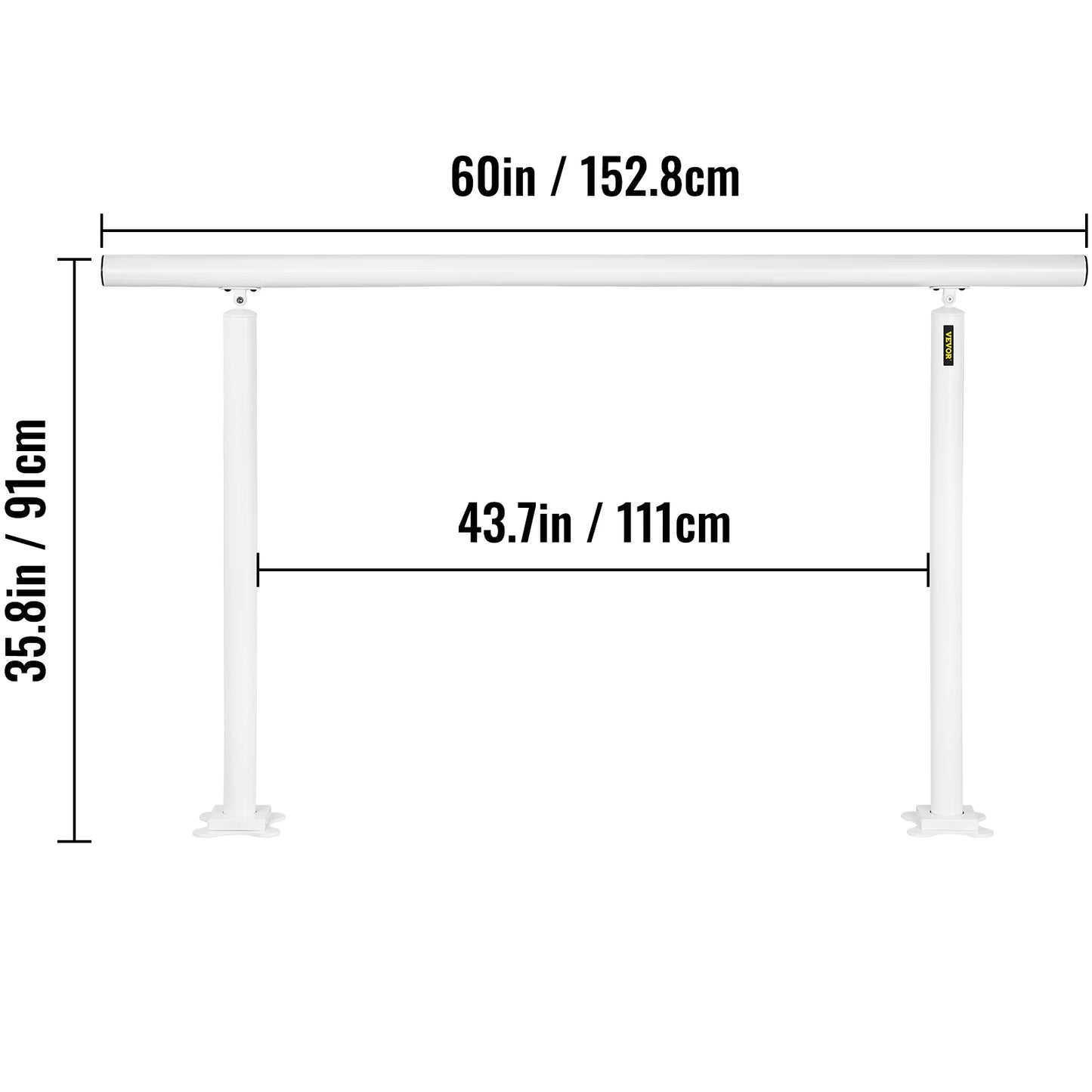 SucceBuy Outdoor Aluminum Stair Handrail Kit Fits 0 5 Steps