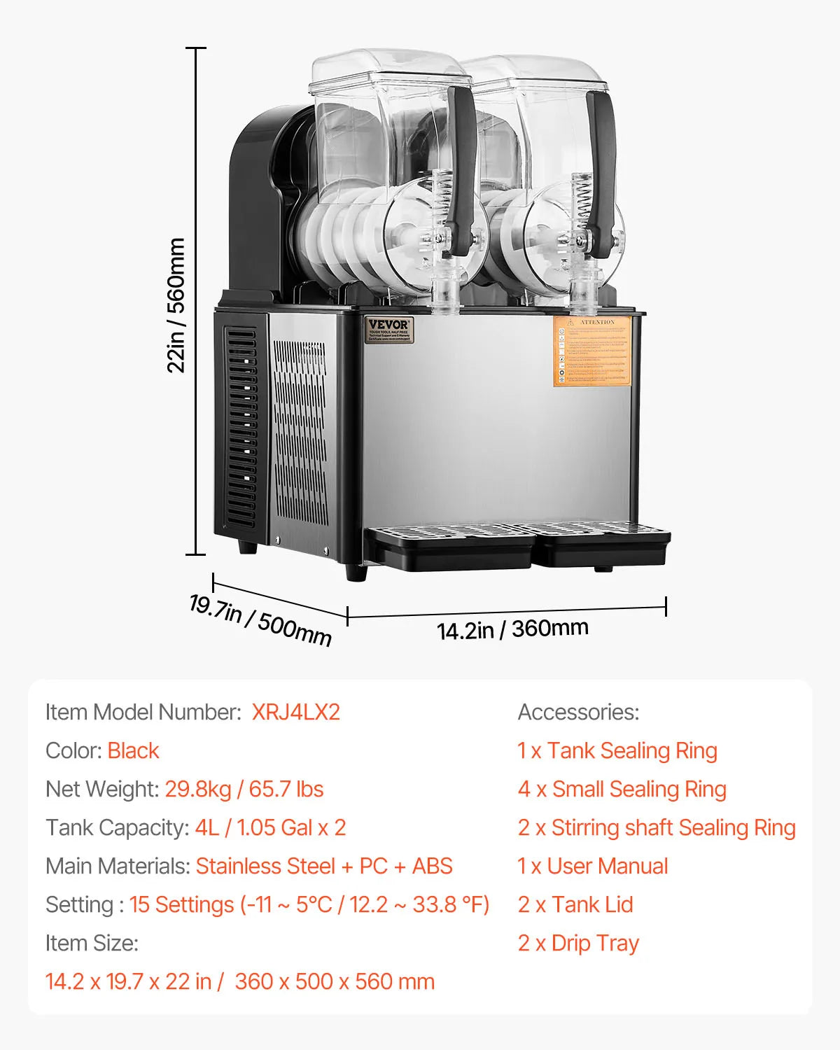 SucceBuy Commercial Slushy Machine For Parties And Restaurants