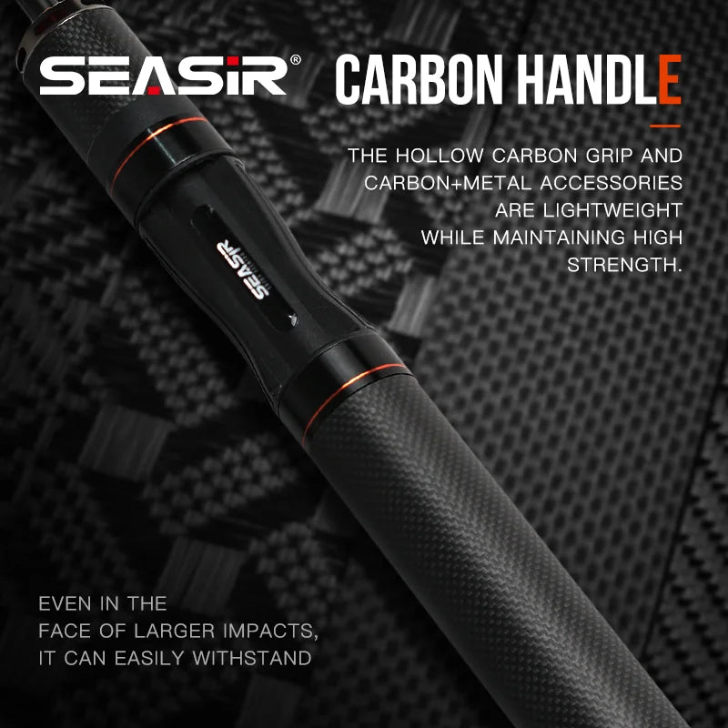 SEASIR Arrow Spinning Baitcasting Rod Two Sections Carbon Fiber