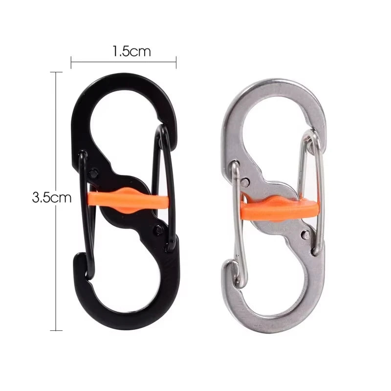 Mini S Type Locking Carabiner Aluminum Outdoor Gear