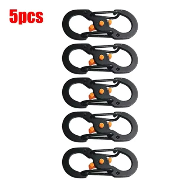 Mini S Type Locking Carabiner Aluminum Outdoor Gear