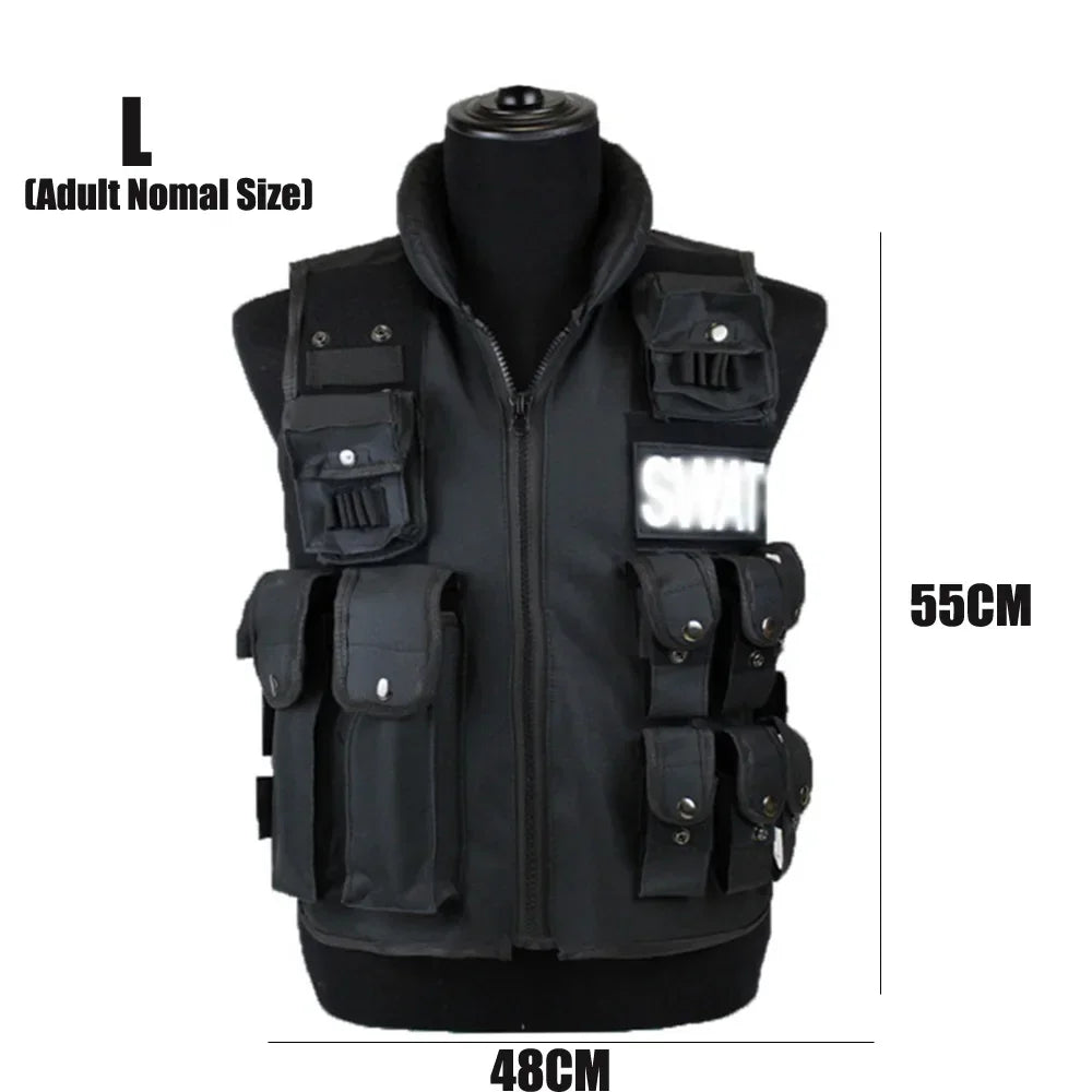 SWAT Multi Pockets Tactical Vest for Outdoor Training and Paintball