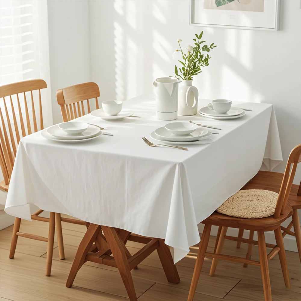 READOR 12Pcs Rectangle Tablecloths Set Polyester For Weddings And Events