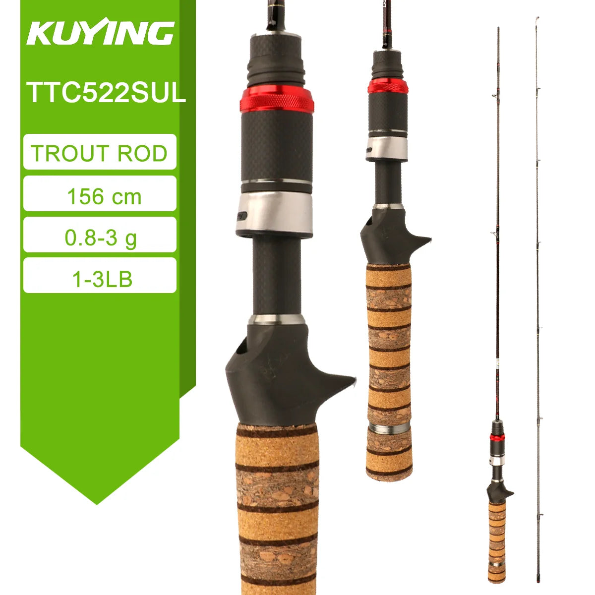 KUYING TETON Spinning Casting Rod BFS Carbon Lure Rod