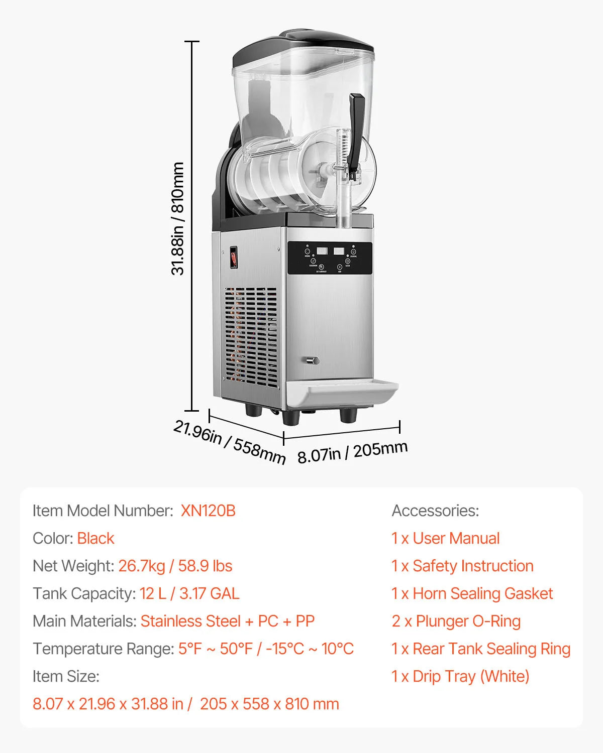 SucceBuy Commercial Slushy Machine For Parties And Restaurants