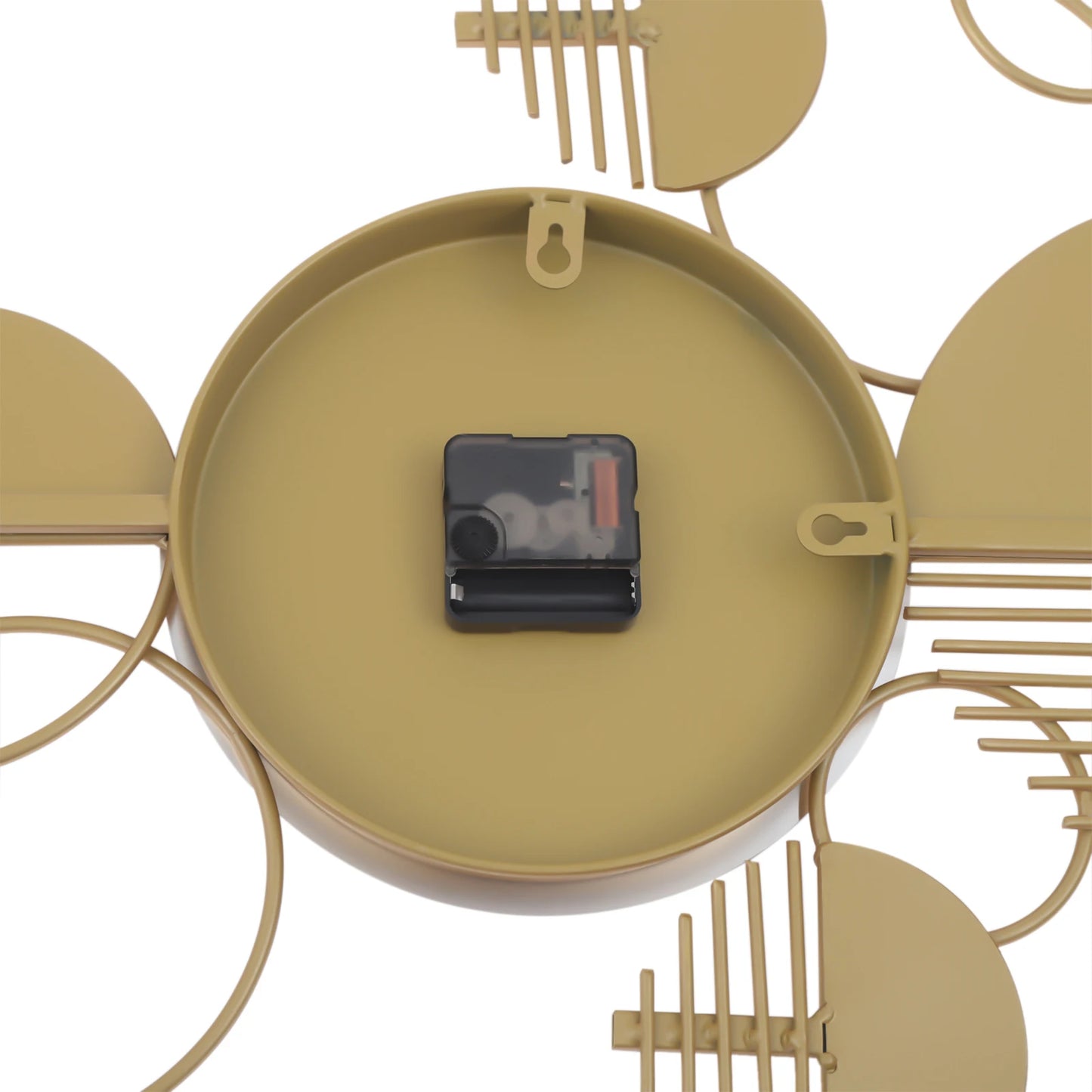 Modern Metal Wall Clock Silent Battery Operated Minimalist Decor