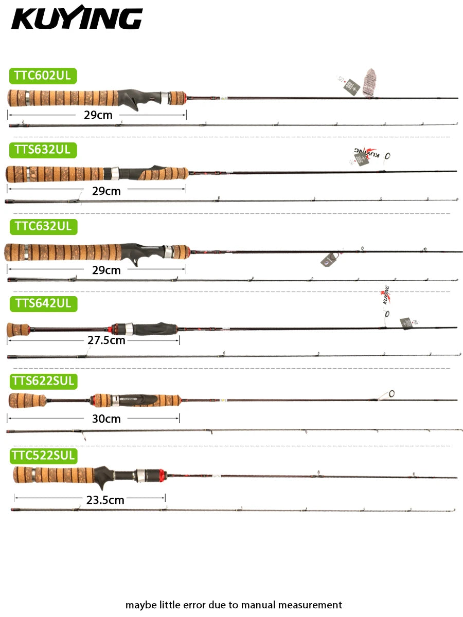 KUYING TETON Spinning Casting Rod BFS Carbon Lure Rod