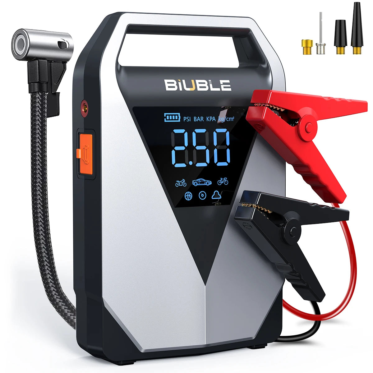 BIUBLE 4 In 1 Car Jump Starter Air Pump 12000mAhBattery