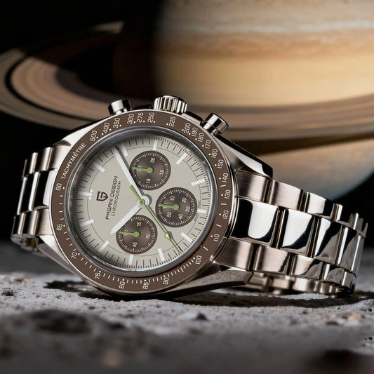 PAGANI DESIGN Saturn Mens Quartz Chronograph Watch AR Sapphire Crystal