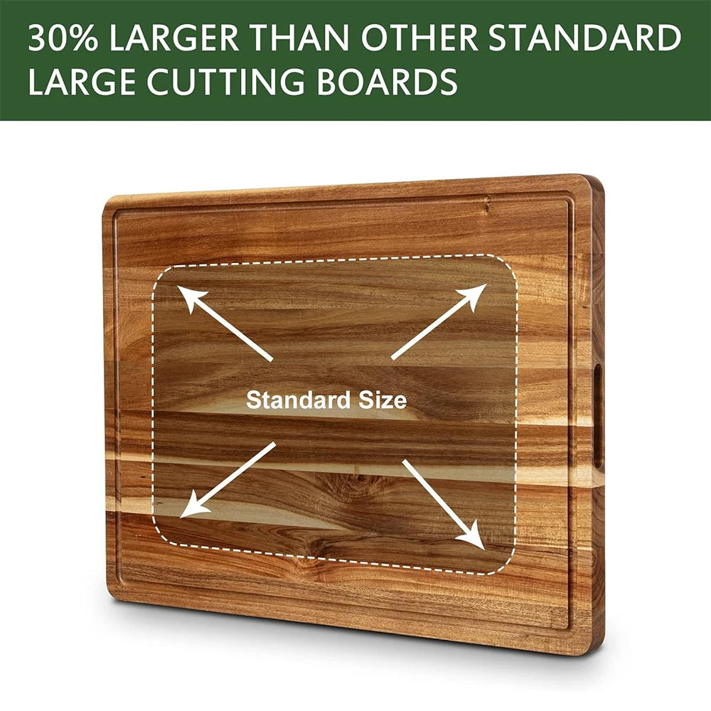 TWISTER CK Wood Cutting Board with Juice Groove for Kitchen
