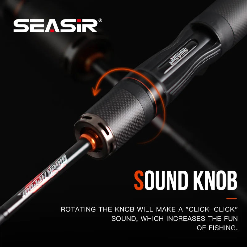 SEASIR Arrow Spinning Baitcasting Rod Two Sections Carbon Fiber
