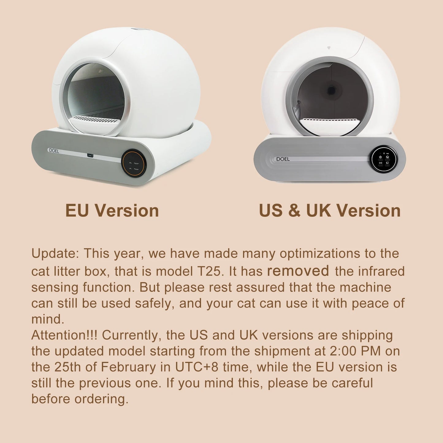 DOEL Smart Self Cleaning Cat Litter Box Automatic with App