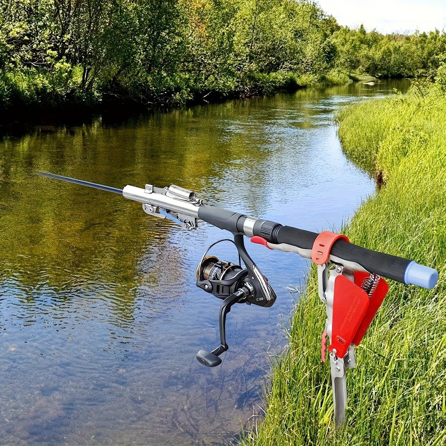 Automatic Spring Fishing Rod Holder Stainless Steel Auto Flip Hook