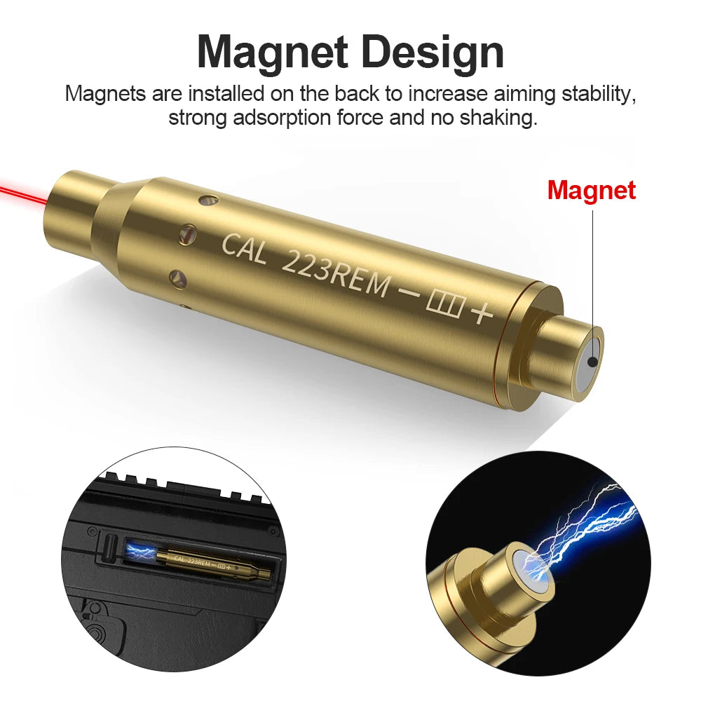 Cal.223 Rem Magnetic Laser Calibration Tool For Shooting Practice