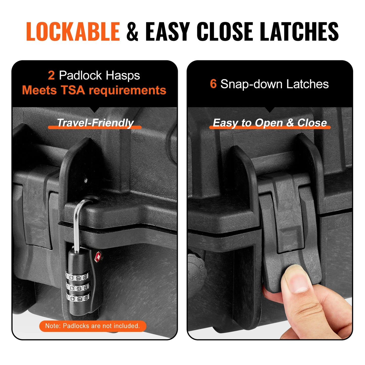 Hard Rifle Case Waterproof Shockproof Portable Storage Case