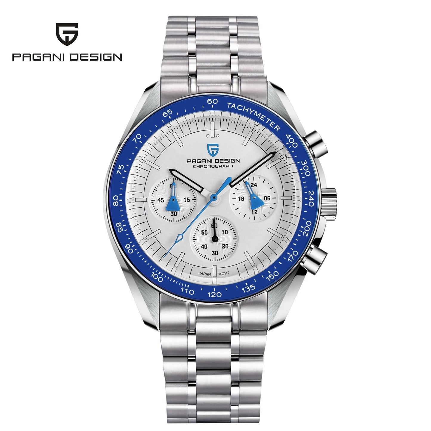PAGANI DESIGN Saturn Mens Quartz Chronograph Watch AR Sapphire Crystal