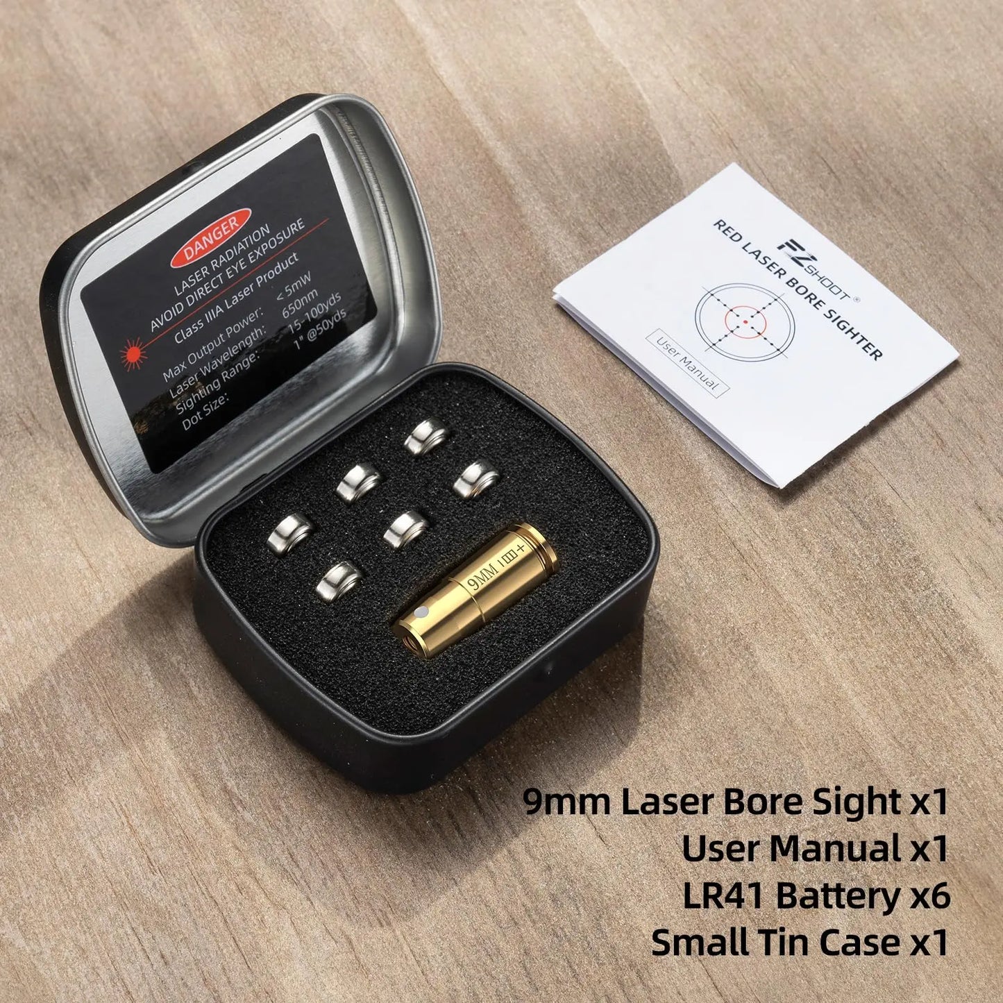 9mm Bore Sight Laser With Case And Extra Batteries