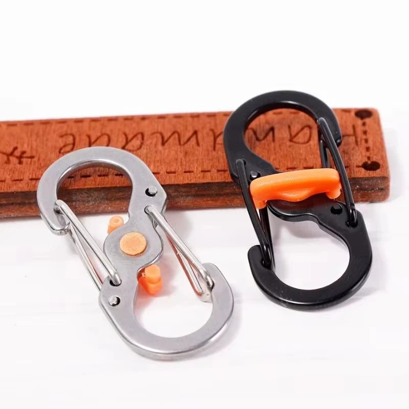 Mini S Type Locking Carabiner Aluminum Outdoor Gear