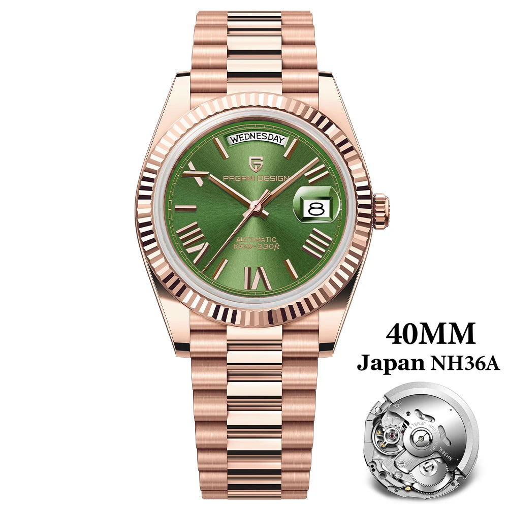 PAGANI DESIGN DD40 Luxury Automatic Mens Watch NH36A Sapphire Crystal