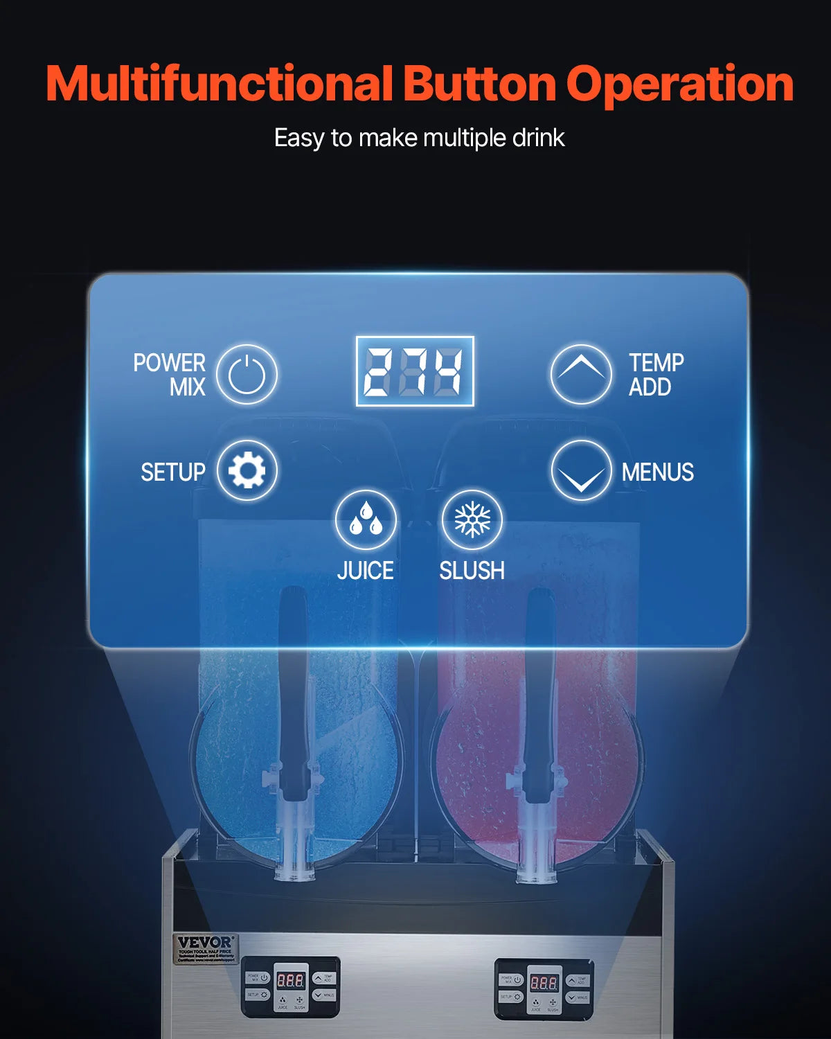 SucceBuy Commercial Slushy Machine For Parties And Restaurants