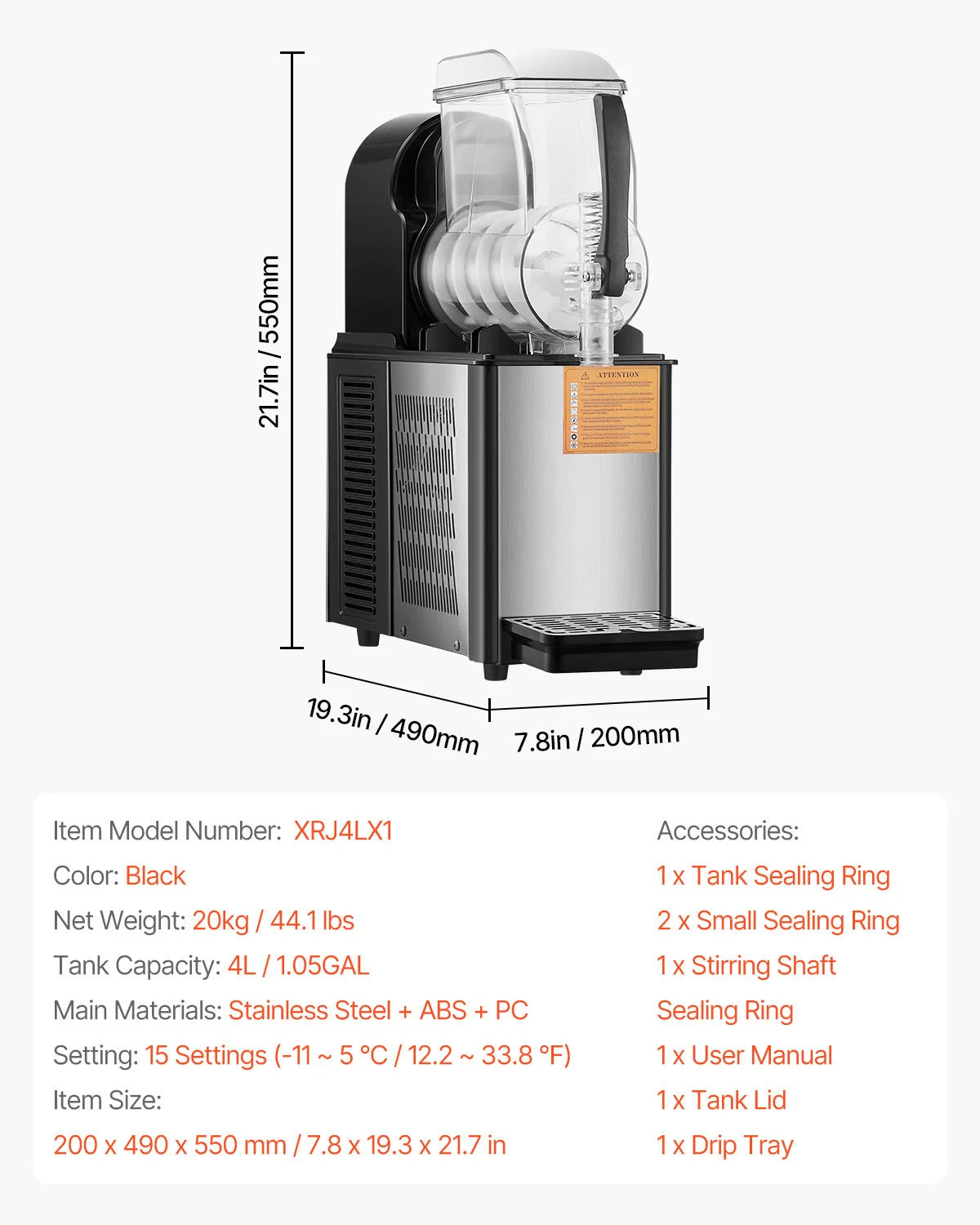 SucceBuy Commercial Slushy Machine For Parties And Restaurants
