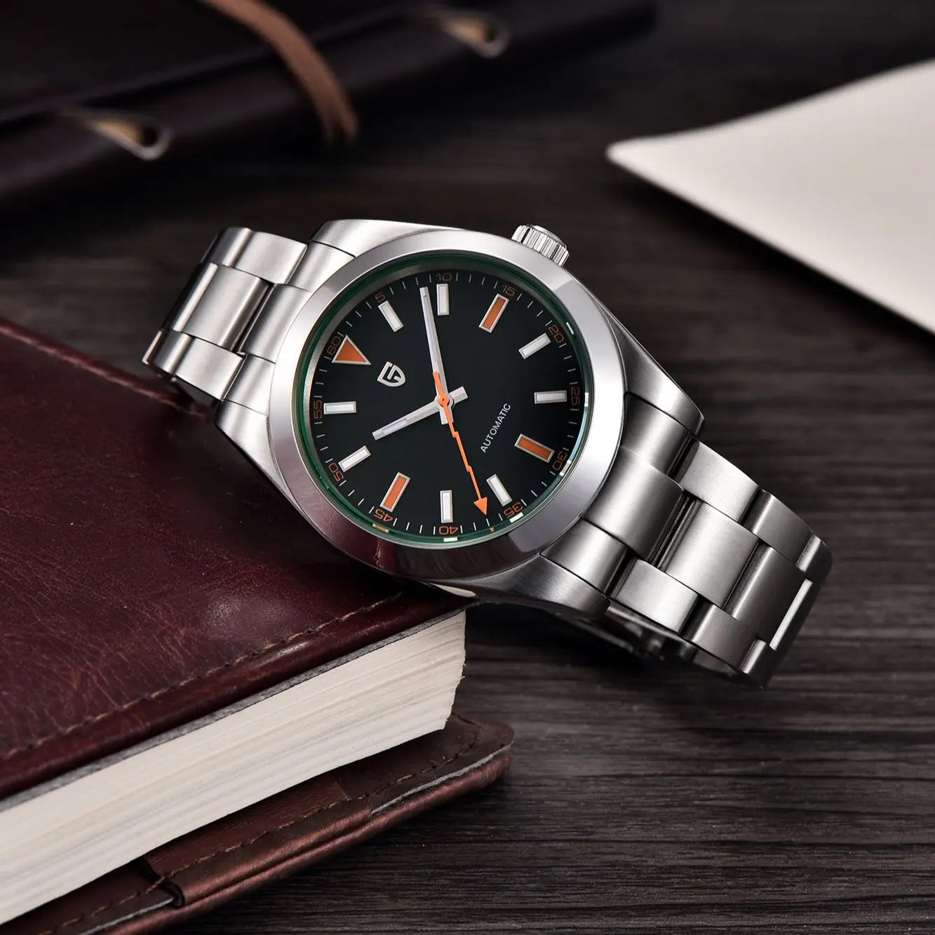 PAGANI DESIGN Men's Automatic Wristwatch AR Sapphire Crystal