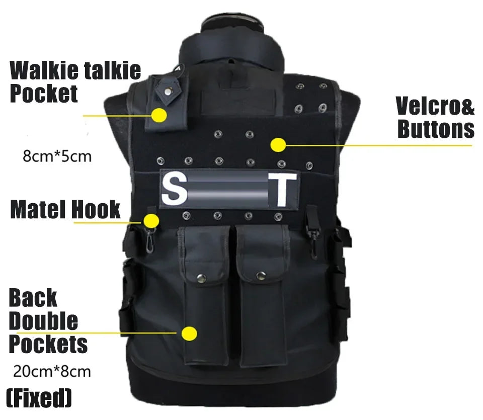 SWAT Multi Pockets Tactical Vest for Outdoor Training and Paintball