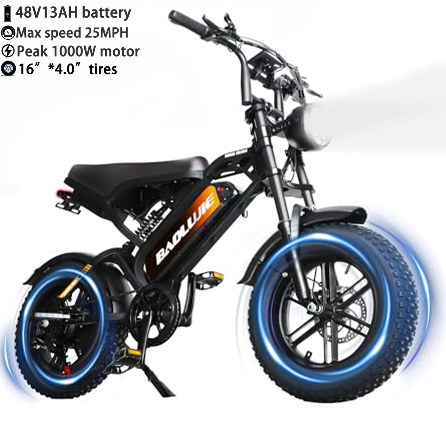 Baolujie Peak Dual Motor Electric Bicycle 3000W 5000W 48V