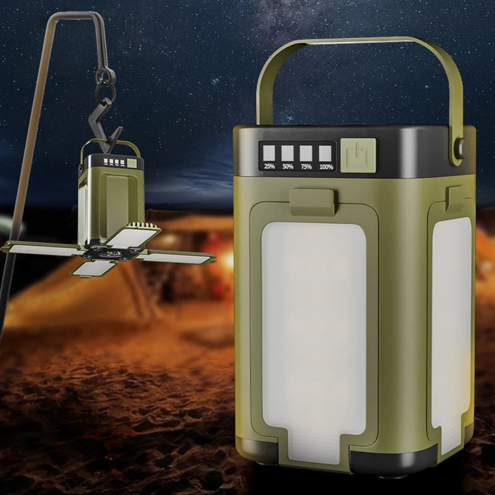 APWIKOGER Rechargeable Lantern Power Bank Solar Camping Lantern Flashlight