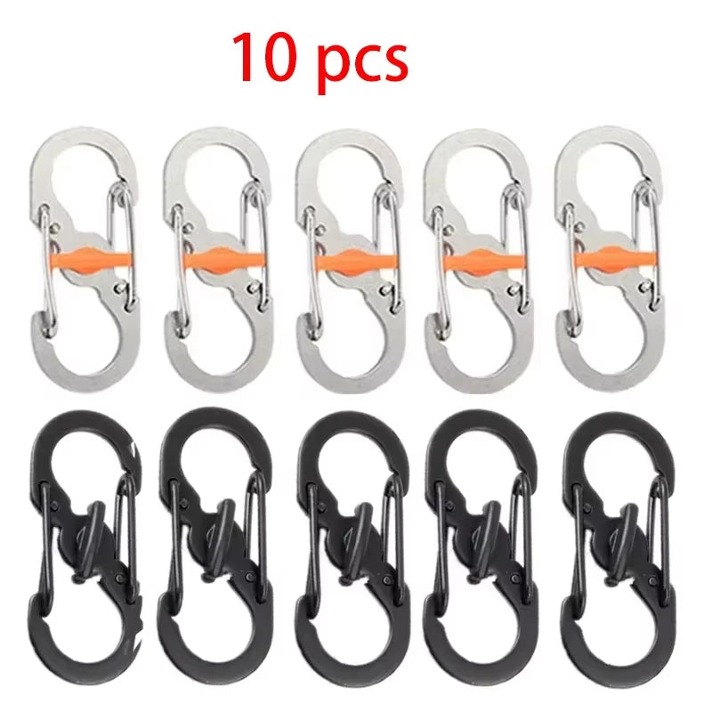 Mini S Type Locking Carabiner Aluminum Outdoor Gear