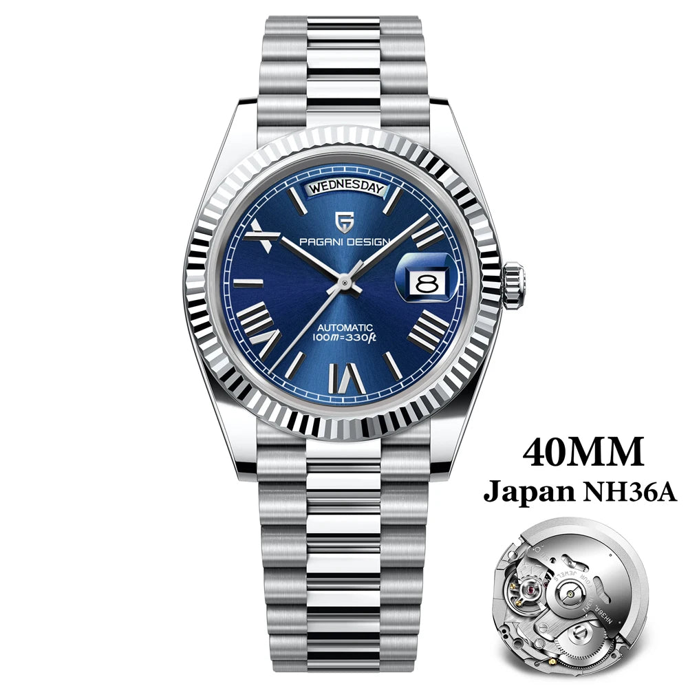 PAGANI DESIGN DD40 Luxury Automatic Mens Watch NH36A Sapphire Crystal