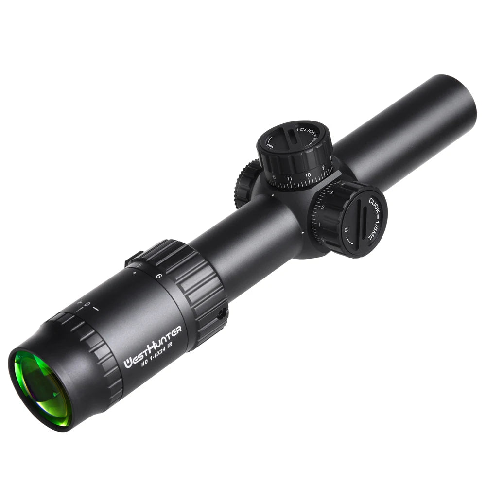 WestHunter HD 1-6x24 IR LPVO Riflescope With Red Green Illumination