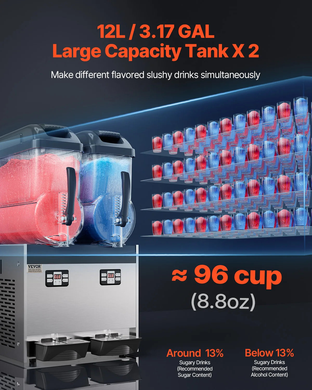 SucceBuy Commercial Slushy Machine For Parties And Restaurants