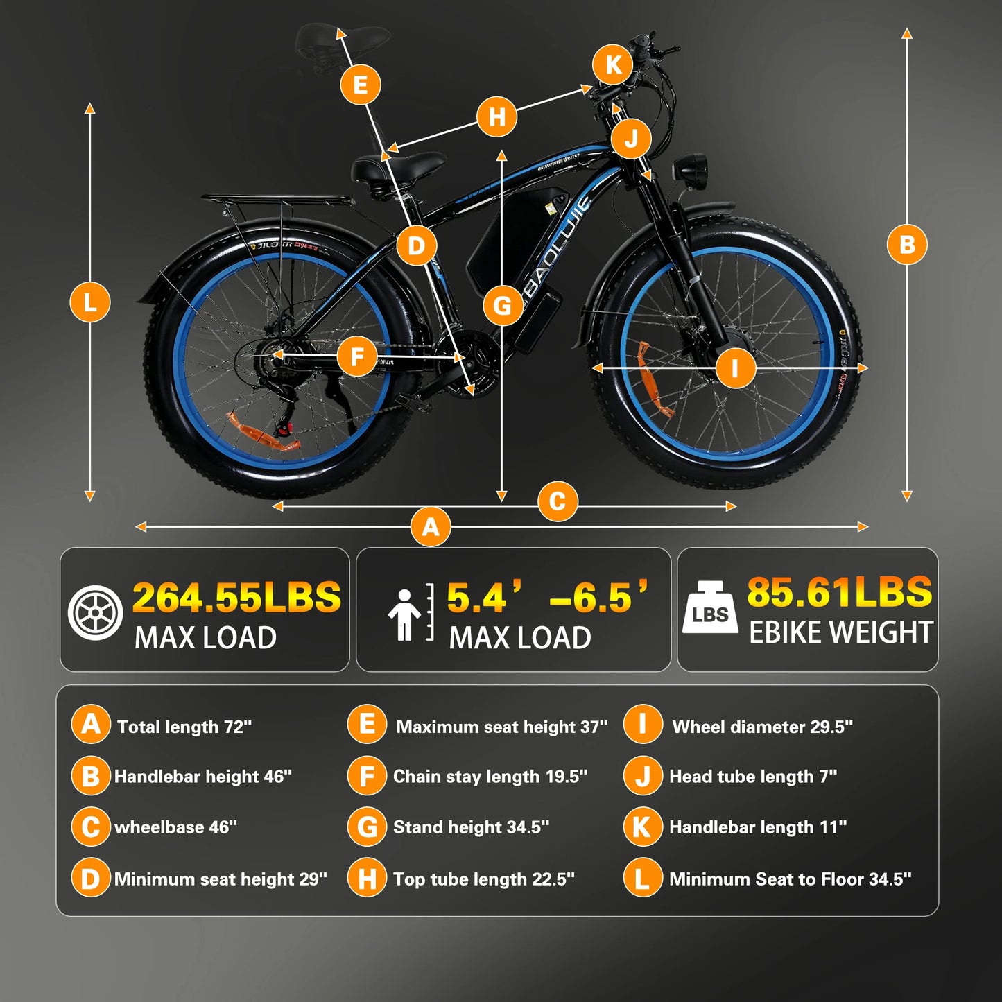 Baolujie Peak Dual Motor Electric Bicycle 3000W 5000W 48V