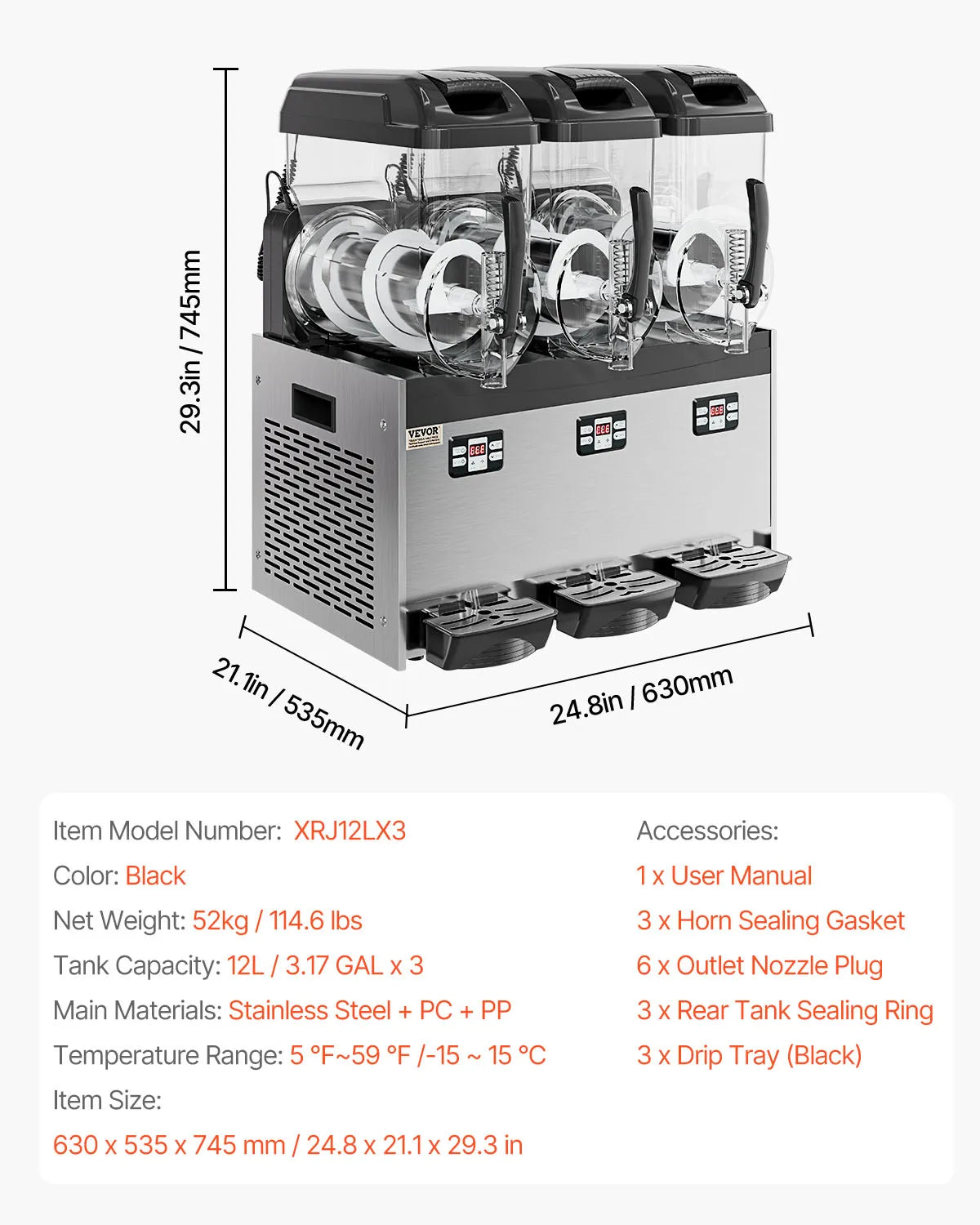 SucceBuy Commercial Slushy Machine For Parties And Restaurants