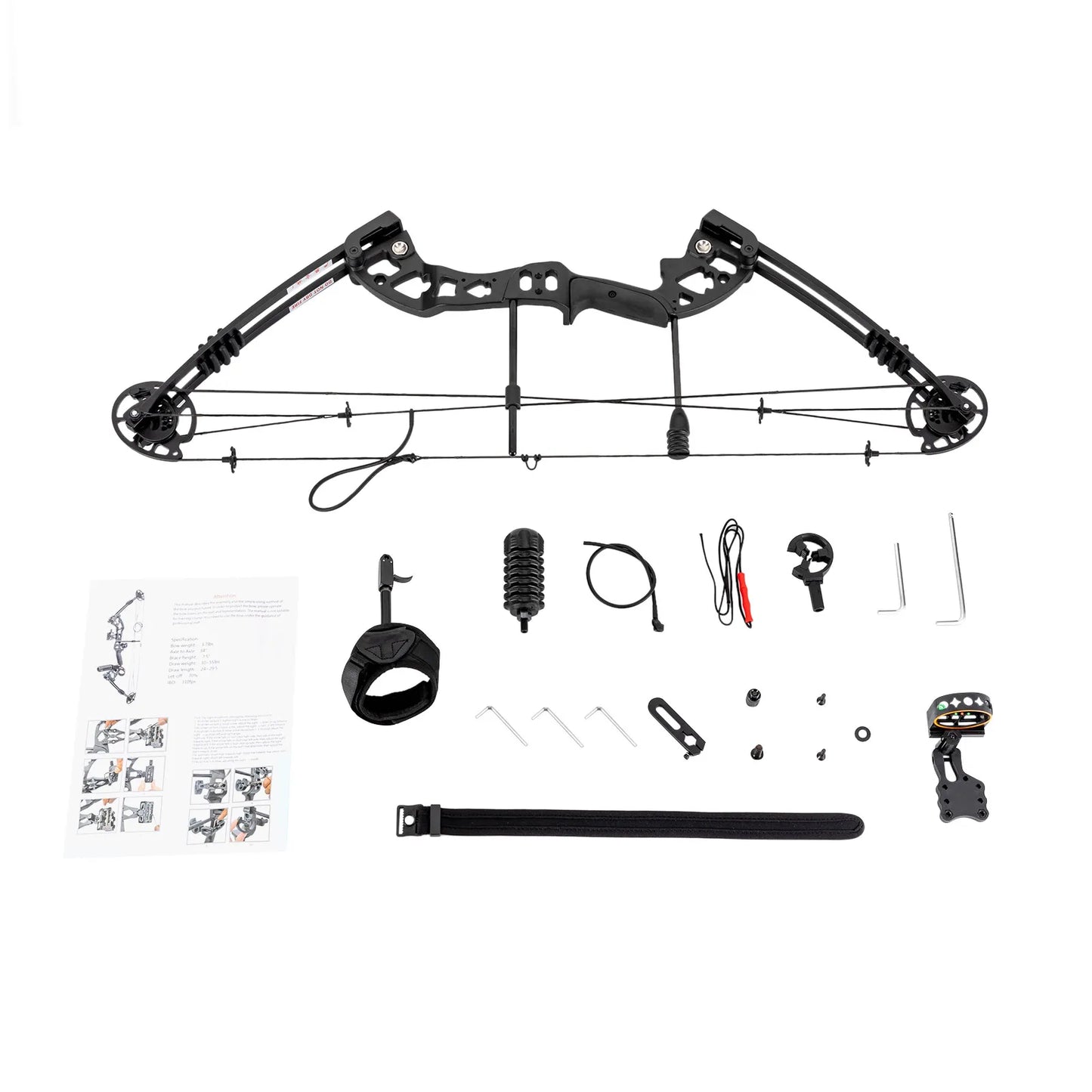 Right Handed Compound Bow Kit 12 Arrows 30 60Lbs Adjustable