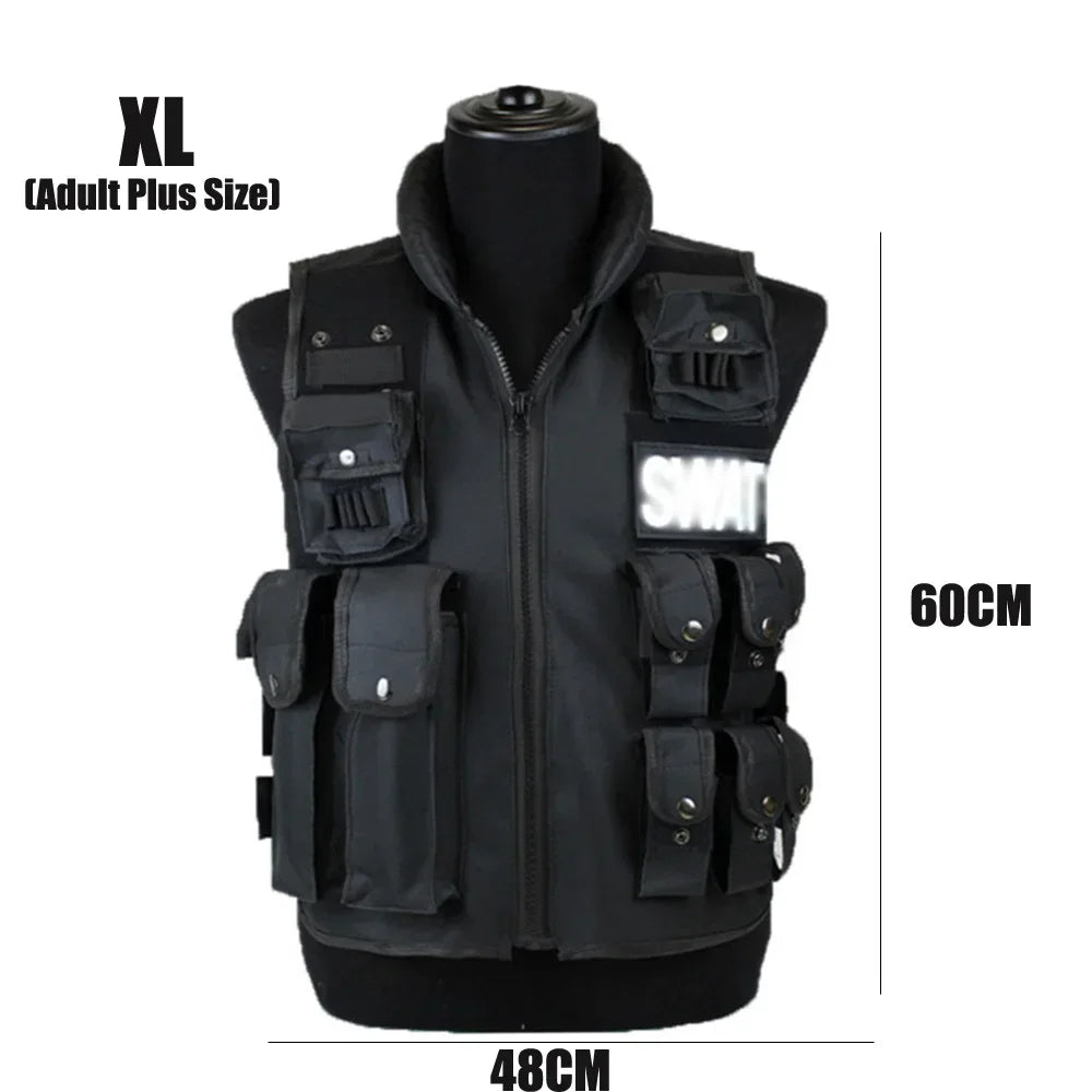 SWAT Multi Pockets Tactical Vest for Outdoor Training and Paintball