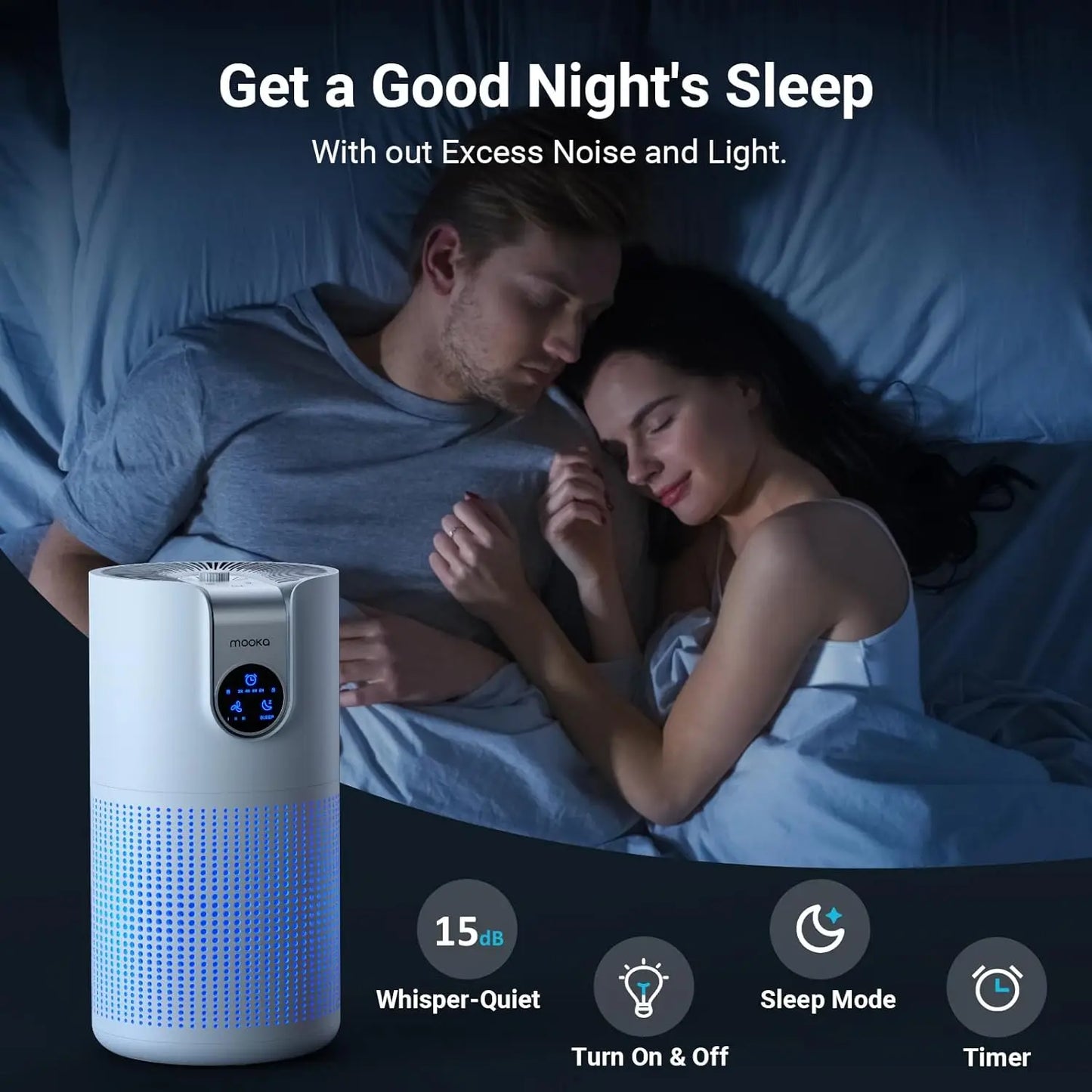 MOOKA M03 HEPA Air Purifier With Aromatherapy For Home Use