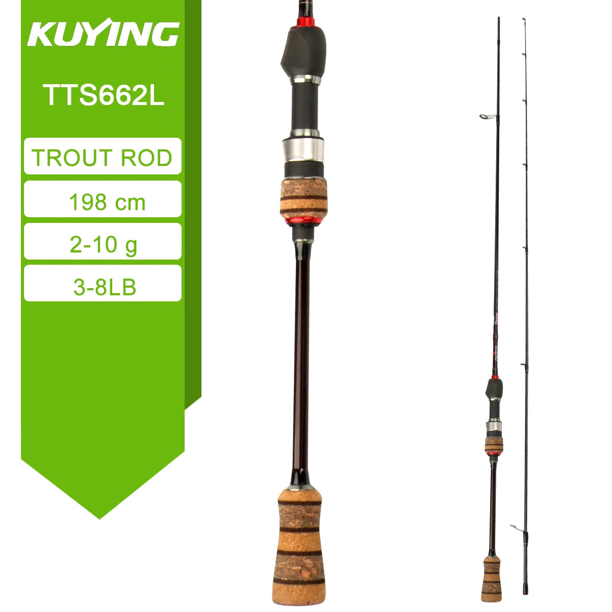 KUYING TETON Spinning Casting Rod BFS Carbon Lure Rod