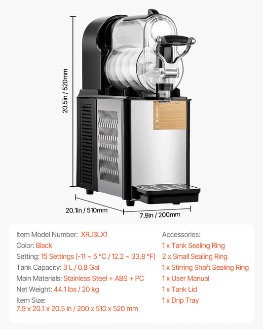 SucceBuy Commercial Slushy Machine For Parties And Restaurants