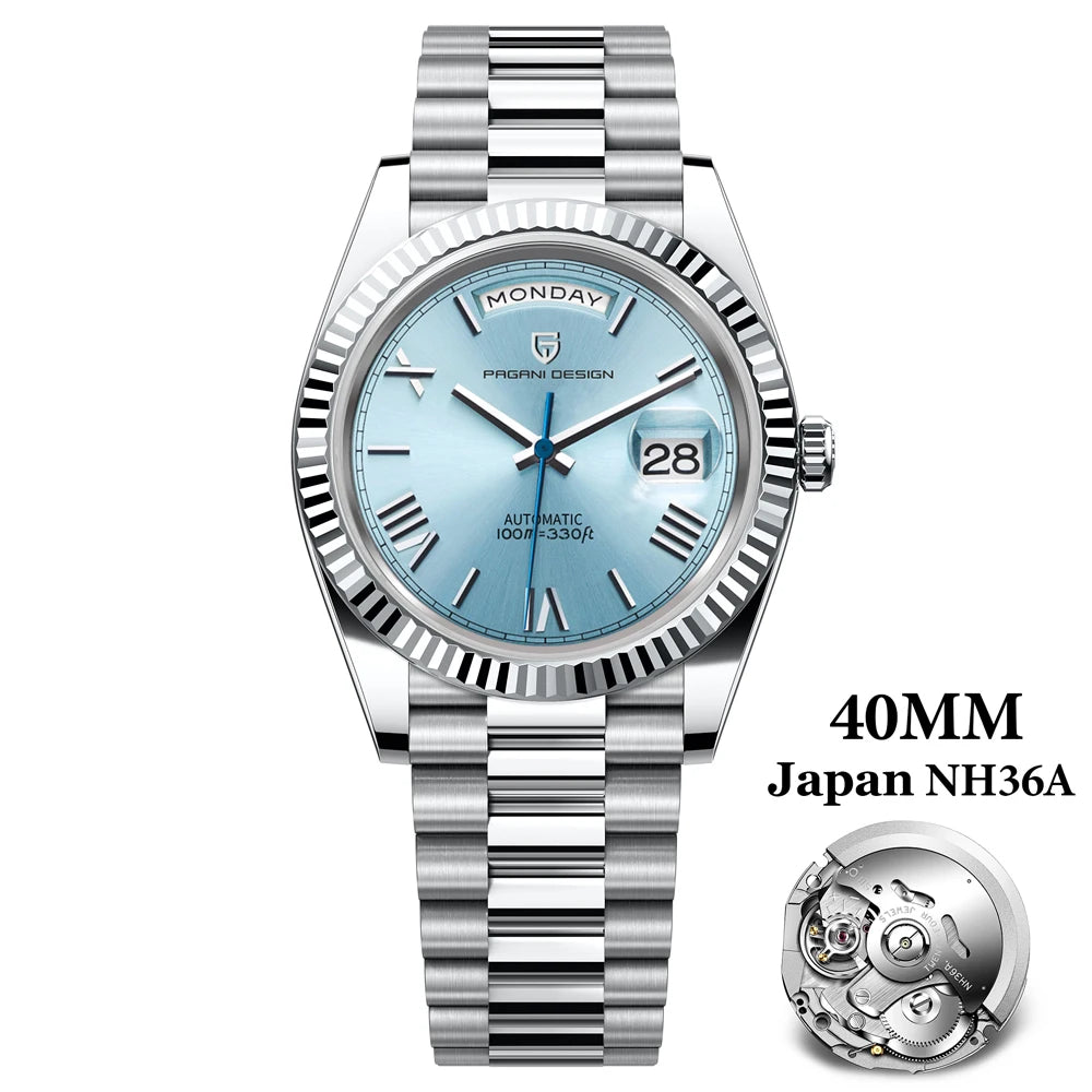 PAGANI DESIGN DD40 Luxury Automatic Mens Watch NH36A Sapphire Crystal
