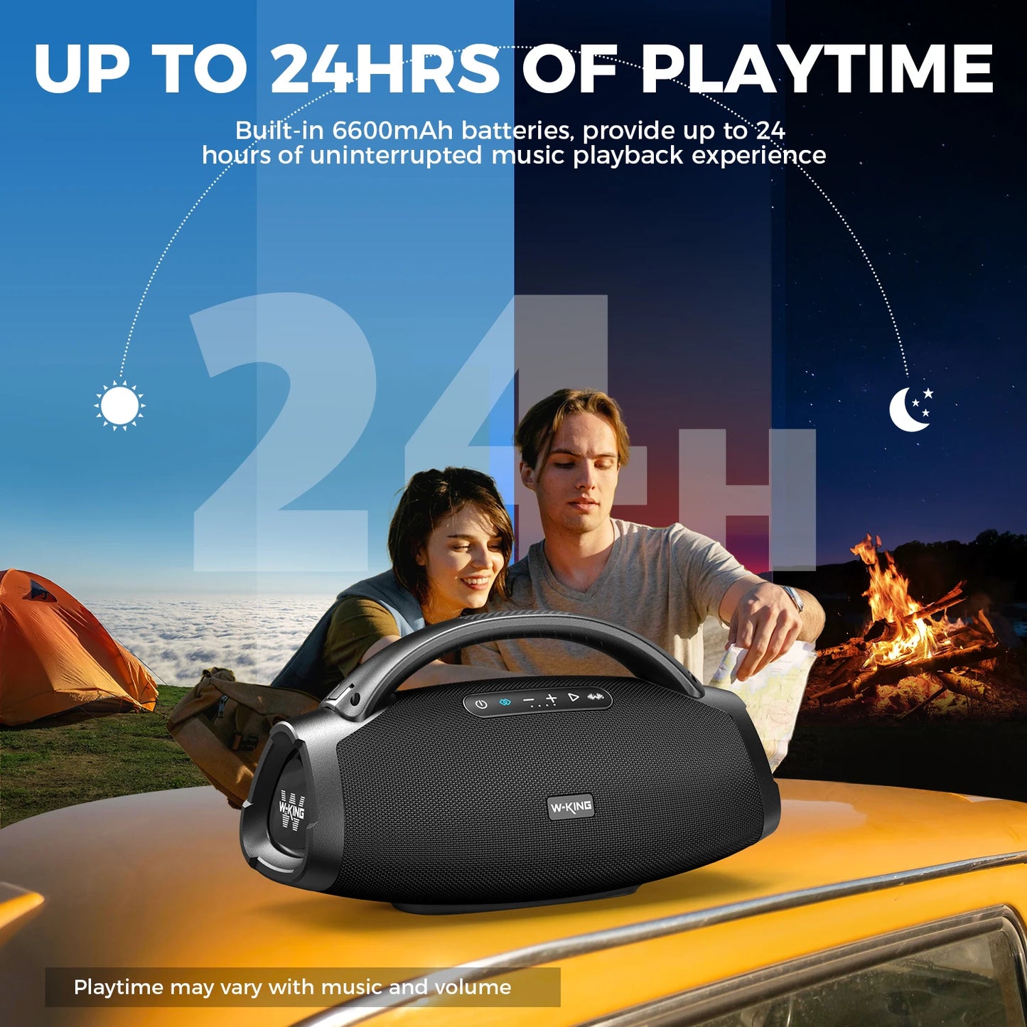 W-King 180W RMS Portable Bluetooth Speaker IPX7 Waterproof