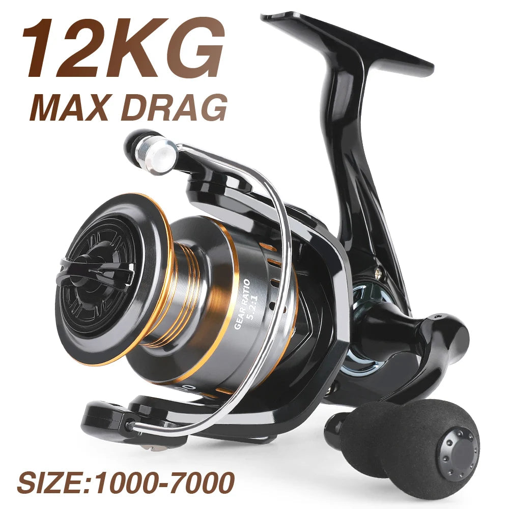 Billings Spinning Reel 12KG Aluminum Spool Gear 5.2 To 1