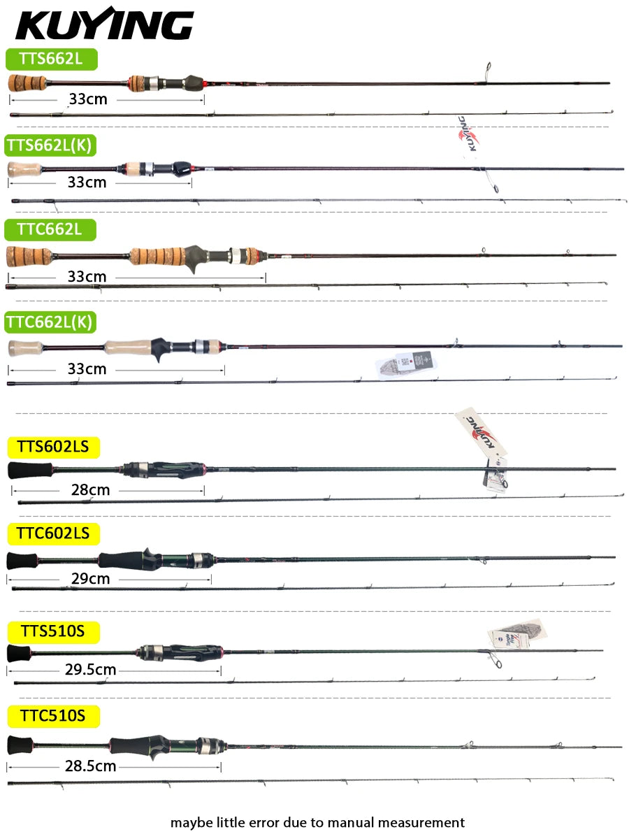 KUYING TETON Spinning Casting Rod BFS Carbon Lure Rod