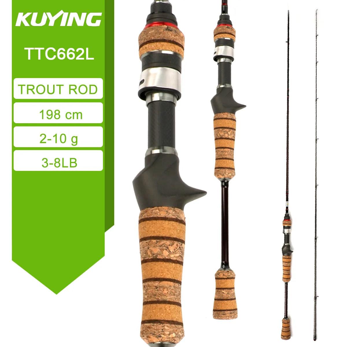 KUYING TETON Spinning Casting Rod BFS Carbon Lure Rod
