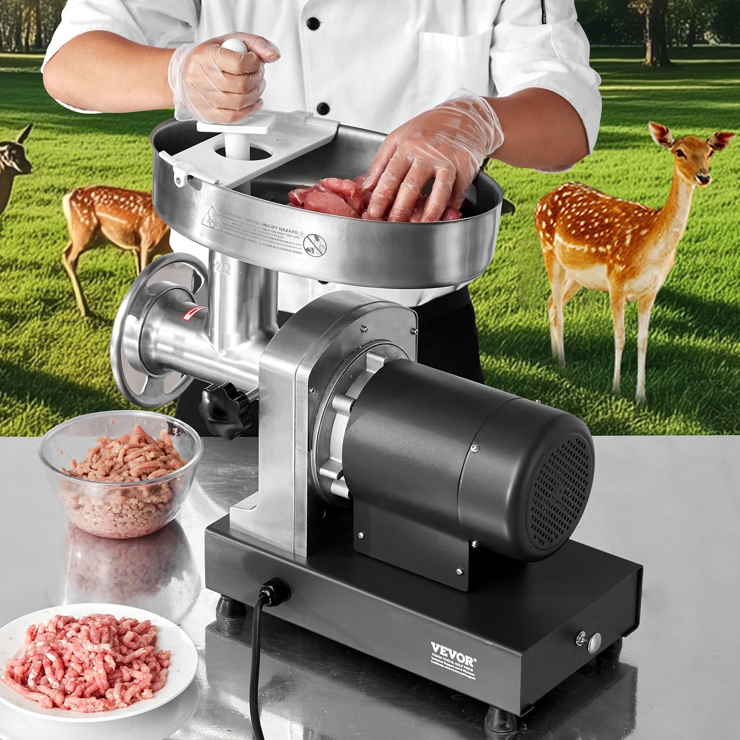 Succebuy Electric Meat Grinder Stainless Steel for Commercial Kitchen