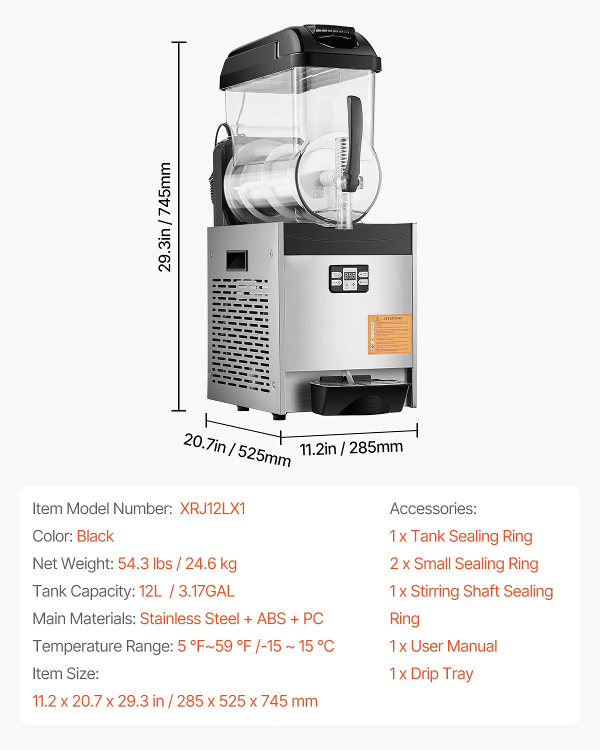 SucceBuy Commercial Slushy Machine For Parties And Restaurants